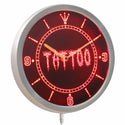 ADVPRO Tattoo Shop Neon Sign LED Wall Clock nc0292 - Red