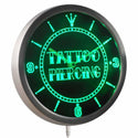 ADVPRO Tattoo Piercing Shop Gift Neon Sign LED Wall Clock nc0293 - Green