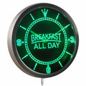 AdvPro - Breakfast All Day Cafe Restaurant Neon Sign LED Wall Clock nc0301 - Neon Clock