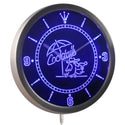 ADVPRO Cocktails Parrot Bar Pub Club Neon Sign LED Wall Clock nc0309 - Blue