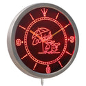 ADVPRO Cocktails Parrot Bar Pub Club Neon Sign LED Wall Clock nc0309 - Red