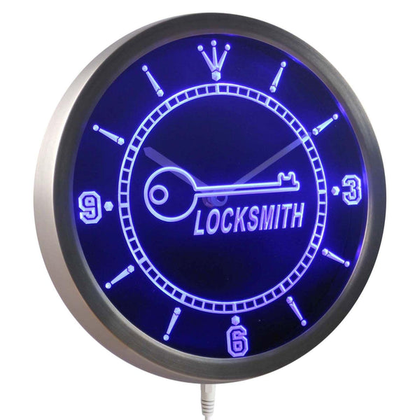 AdvPro - Locksmith Key Shop Owner Gift Neon Sign LED Wall Clock nc0316 - Neon Clock