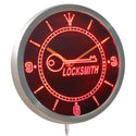 ADVPRO Locksmith Key Shop Owner Gift Neon Sign LED Wall Clock nc0316 - Red