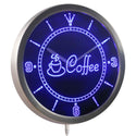 ADVPRO Coffee Cup Shop CAF? Neon Sign LED Wall Clock nc0319 - Blue