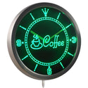 ADVPRO Coffee Cup Shop CAF? Neon Sign LED Wall Clock nc0319 - Green