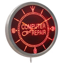 AdvPro - Computer Repair Services Display Neon Sign LED Wall Clock nc0322 - Neon Clock
