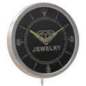 ADVPRO Jewelry Diamond Shop Neon Sign LED Wall Clock nc0325 - Multi-color