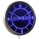 ADVPRO Open Neon Sign LED Wall Clock nc0326 - Blue