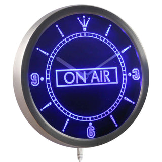 ADVPRO On Air Studio Recording Neon Sign LED Wall Clock nc0327 - Blue