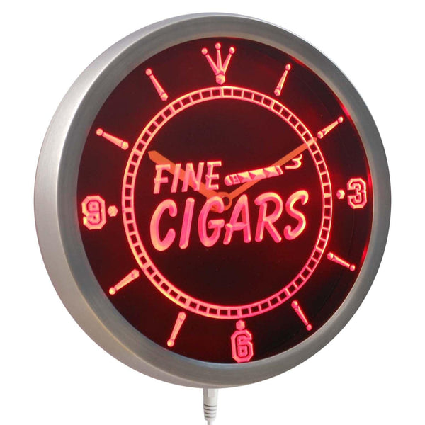 AdvPro - Fine Cigars Neon Sign LED Wall Clock nc0330 - Neon Clock