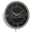 ADVPRO Open Coffee Cup Cafe Neon Sign LED Wall Clock nc0335 - Multi-color