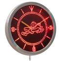 ADVPRO Frog Kid Room Display D?cor Bar Beer Neon Sign LED Wall Clock nc0336 - Red