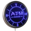 ADVPRO ATM Inside Display Gift Neon Sign LED Wall Clock nc0342 - Blue