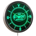 ADVPRO Free Wi-Fi Available Neon Sign LED Wall Clock nc0345 - Green