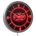 ADVPRO Free Wi-Fi Available Neon Sign LED Wall Clock nc0345 - Red