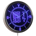 ADVPRO Tiki Bar Surfer Mask Beer Neon Sign LED Wall Clock nc0348 - Blue