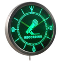 ADVPRO Recording Studio Display Neon Sign LED Wall Clock nc0369 - Green