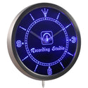 ADVPRO Recording Studio Microphone Bar Neon Sign LED Wall Clock nc0370 - Blue