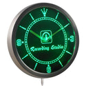 ADVPRO Recording Studio Microphone Bar Neon Sign LED Wall Clock nc0370 - Green