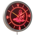 ADVPRO DJ Disc Jockey Disco Music Bar Beer Neon Sign LED Wall Clock nc0372 - Red