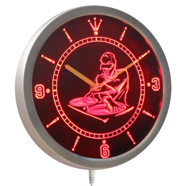 ADVPRO DJ Disc Jockey Disco Music Bar Beer Neon Sign LED Wall Clock nc0372 - Red