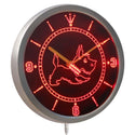 ADVPRO Old Fashioned Scottie Dog Shop Neon Sign LED Wall Clock nc0376 - Red