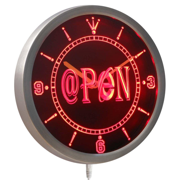 AdvPro - Internet Open @ Neon Sign LED Wall Clock nc0377 - Neon Clock