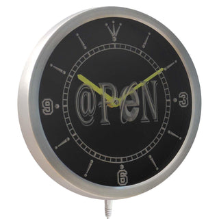 ADVPRO Internet Open @ Neon Sign LED Wall Clock nc0377 - Multi-color