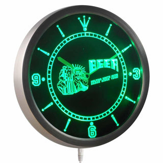 ADVPRO Beer Helping White Guys Dance Since 1842 Neon Sign LED Wall Clock nc0386 - Green
