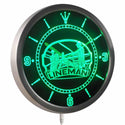 ADVPRO Lineman Decor Bar Beer Gift Neon Sign LED Wall Clock nc0391 - Green