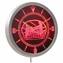 AdvPro - Lineman Decor Bar Beer Gift Neon Sign LED Wall Clock nc0391 - Neon Clock