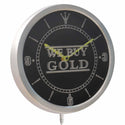 ADVPRO We Buy Gold Shop Neon Sign LED Wall Clock nc0392 - Multi-color
