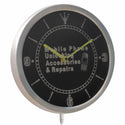 ADVPRO Mobile Phone Unlock Accessories Repairs Neon Sign LED Wall Clock nc0393 - Multi-color