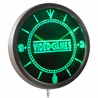 ADVPRO Video Game Display Shop Neon Sign LED Wall Clock nc0396 - Green