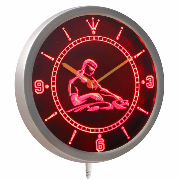 ADVPRO DJ Disc Jockey Club Music Disco Bar Beer Neon Sign LED Wall Clock nc0398 - Red