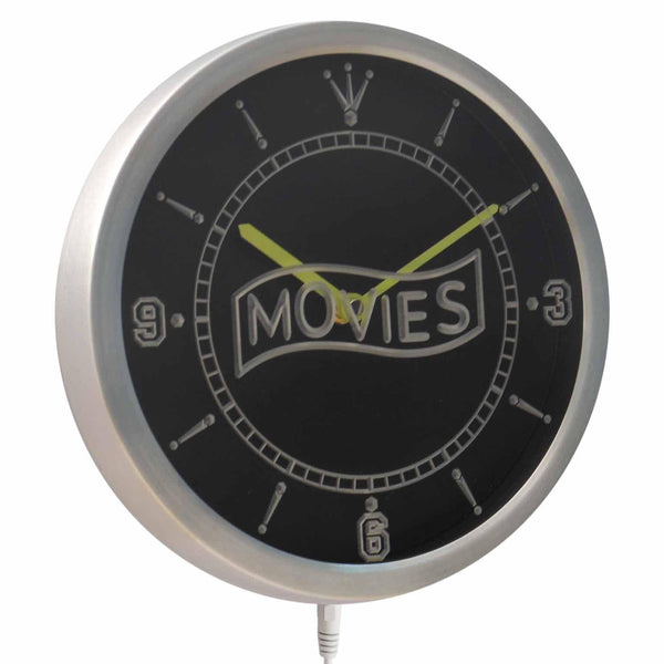 ADVPRO Movie Night Decor Neon Sign LED Wall Clock nc0399 - Multi-color