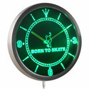 AdvPro - Born to Skate Home Decor Neon Sign LED Wall Clock nc0402 - Neon Clock