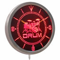 AdvPro - Band Room Drum Rock n Roll Music Neon Sign LED Wall Clock nc0406 - Neon Clock