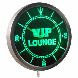 ADVPRO VIP Lounge Bar Beer Club Pub Wine Neon Sign LED Wall Clock nc0413 - Green