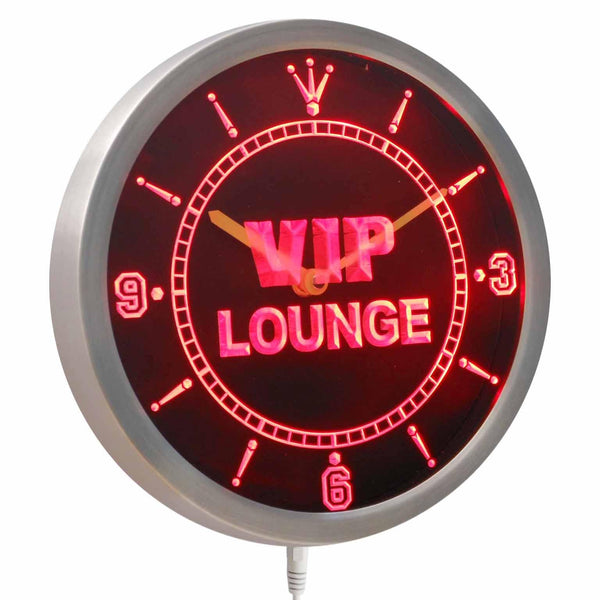 ADVPRO VIP Lounge Bar Beer Club Pub Wine Neon Sign LED Wall Clock nc0413 - Red