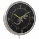 ADVPRO Gecko Lizard Display D?cor Bar Beer Neon Sign LED Wall Clock nc0414 - Multi-color