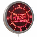 AdvPro - Income Tax Preparation e-File Service Neon Sign LED Wall Clock nc0415 - Neon Clock