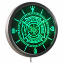 ADVPRO Firefighter Volunteer Fire Department Bar Beer Neon Sign LED Wall Clock nc0424 - Green