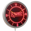 ADVPRO Pharmacy RX Symbol Shop Neon Sign LED Wall Clock nc0425 - Red
