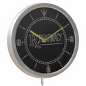 ADVPRO Pharmacy RX Symbol Shop Neon Sign LED Wall Clock nc0425 - Multi-color