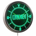 ADVPRO Consignment Service Display Decor Neon Sign LED Wall Clock nc0428 - Green