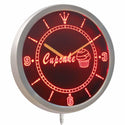 ADVPRO Cupcake Cafe Coffee Shop Display Neon Sign LED Wall Clock nc0441 - Red