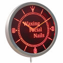 AdvPro - Waxing Facial Nails Beauty Salon Neon Sign LED Wall Clock nc0442 - Neon Clock