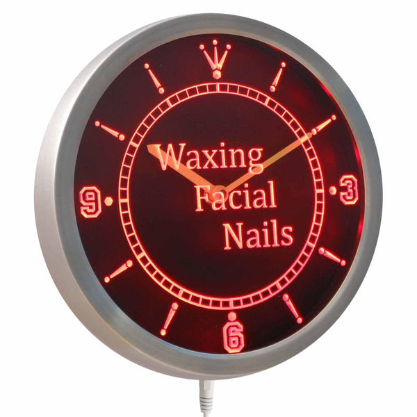 AdvPro - Waxing Facial Nails Beauty Salon Neon Sign LED Wall Clock nc0442 - Neon Clock