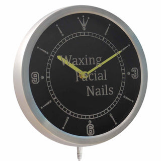 ADVPRO Waxing Facial Nails Beauty Salon Neon Sign LED Wall Clock nc0442 - Multi-color
